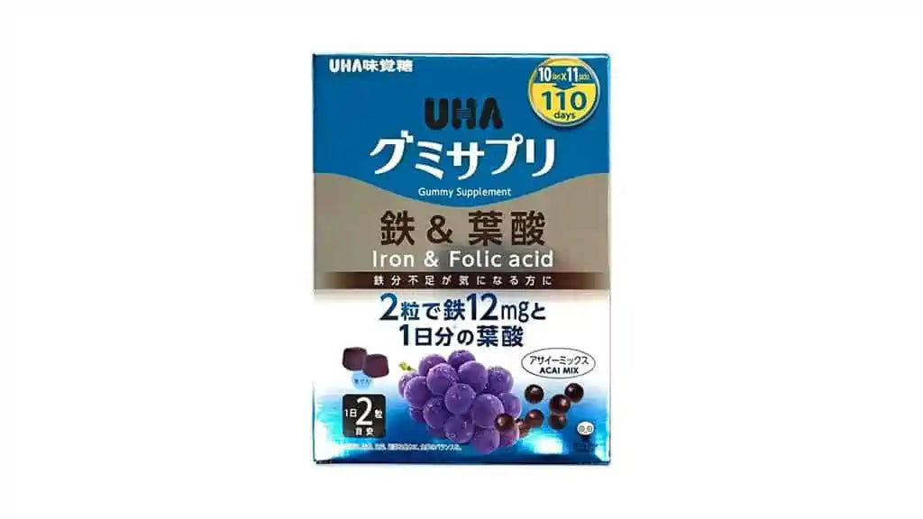 味覺糖 UHA 營養補充軟糖 (鐵和葉酸) ( 110天份量 )